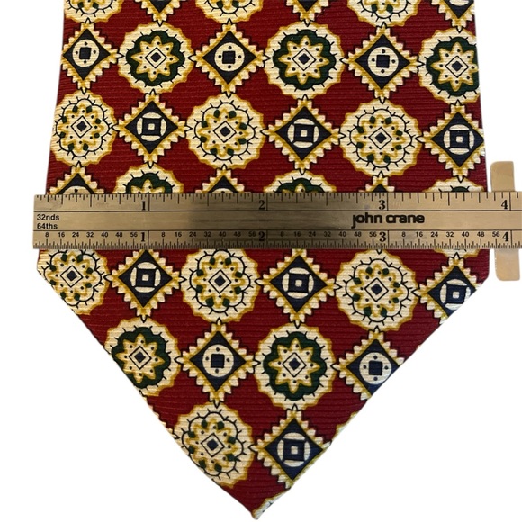 ROBERT STEWART Elegant Geometric Patterned Silk Tie - US MADE - Picture 2 of 6